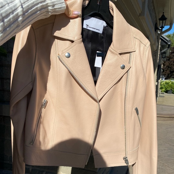 HOST PICK 🌸 T by Alexander Wang Powder Pink Leather Jacket (Multiple sizes) NWT - Picture 14 of 15